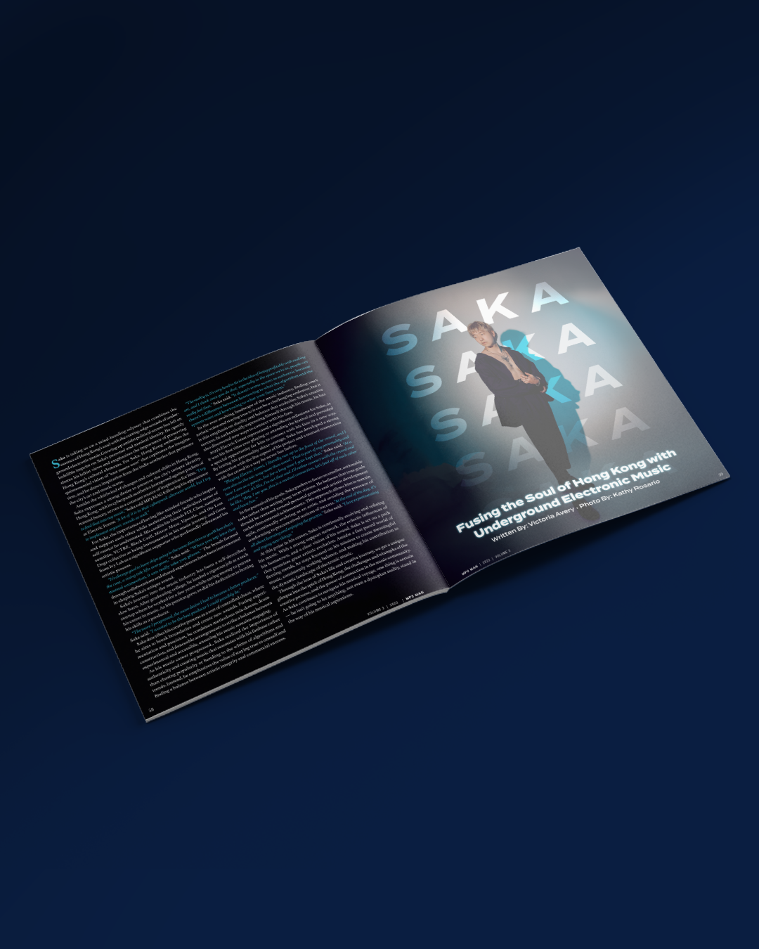 MP3 MAG VOLUME 3 print magazine featuring SAKA